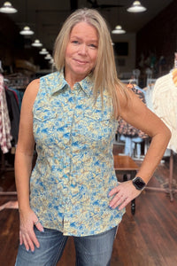 Women's Hibiscus Dreams Pearl Snap by Roper-Top-Roper/Stetson-Gallop 'n Glitz- Women's Western Wear Boutique, Located in Grants Pass, Oregon