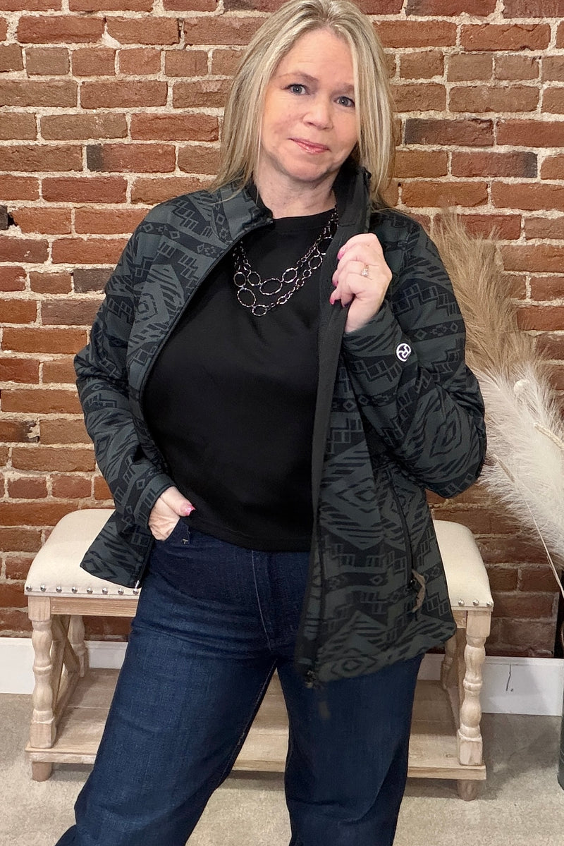 Women's Shadow Canyon Soft Shell Jacket by Roper-Jacket-Roper/Stetson-Gallop 'n Glitz- Women's Western Wear Boutique, Located in Grants Pass, Oregon