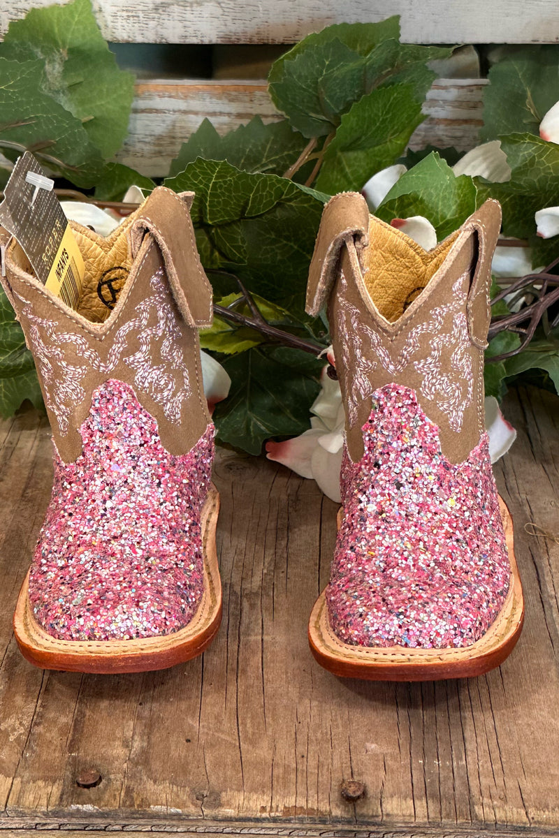 Cowbabies Glitter Pink Boots by Roper-Kids Footwear-Roper/Stetson-Gallop 'n Glitz- Women's Western Wear Boutique, Located in Grants Pass, Oregon