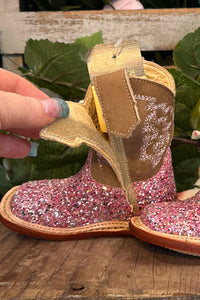 Cowbabies Glitter Pink Boots by Roper-Kids Footwear-Roper/Stetson-Gallop 'n Glitz- Women's Western Wear Boutique, Located in Grants Pass, Oregon