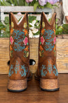 Kids Bailey Floral Square Toe Boots by Roper-Kids Footwear-Roper/Stetson-Gallop 'n Glitz- Women's Western Wear Boutique, Located in Grants Pass, Oregon