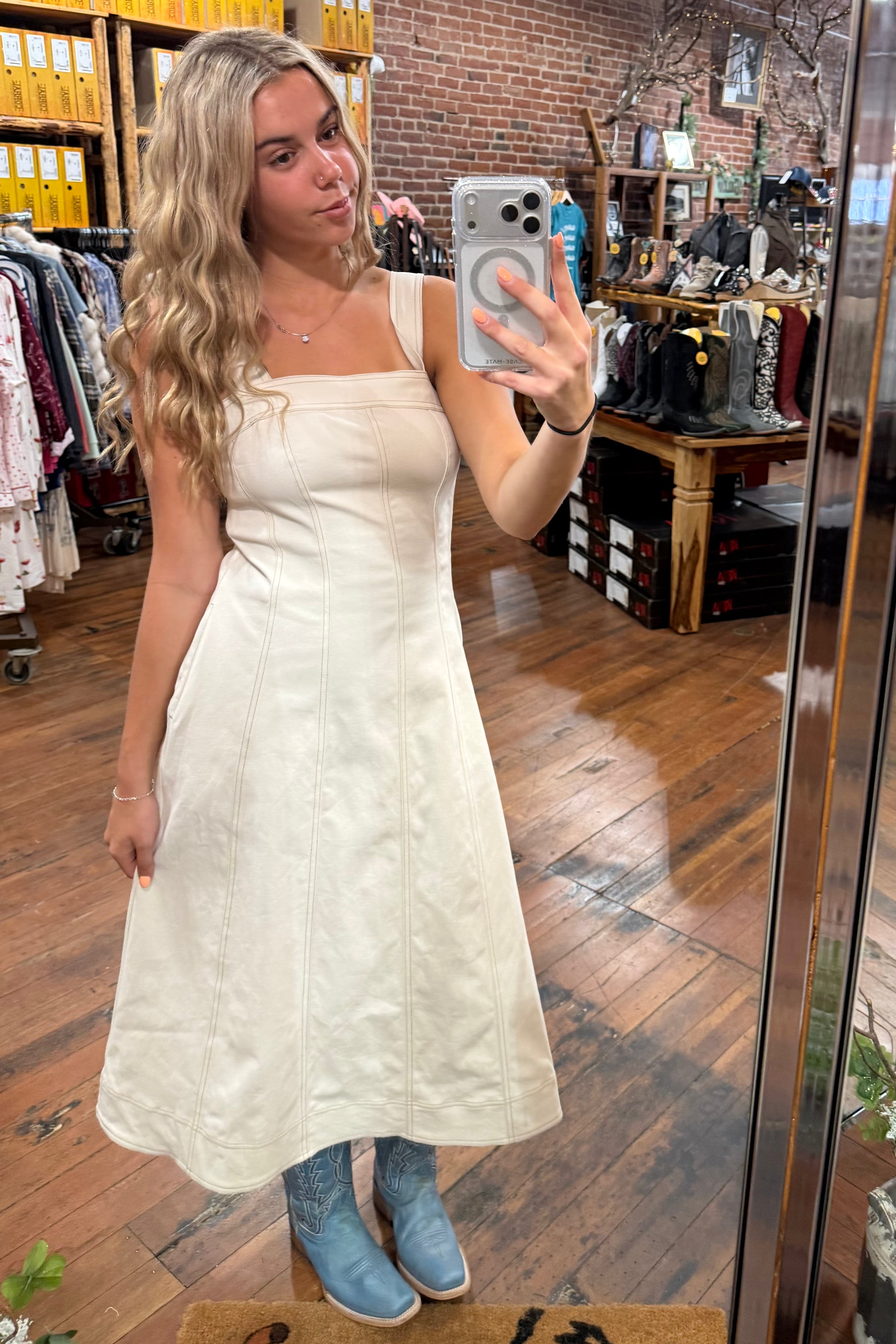 Cowgirl Denim Dress by Ariat-Dress-Ariat-Gallop 'n Glitz- Women's Western Wear Boutique, Located in Grants Pass, Oregon