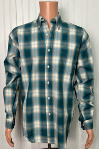 Men's Forest Shade Plaid Button Shirt by Stetson-Men's Dress Shirt-Roper/Stetson-Gallop 'n Glitz- Women's Western Wear Boutique, Located in Grants Pass, Oregon