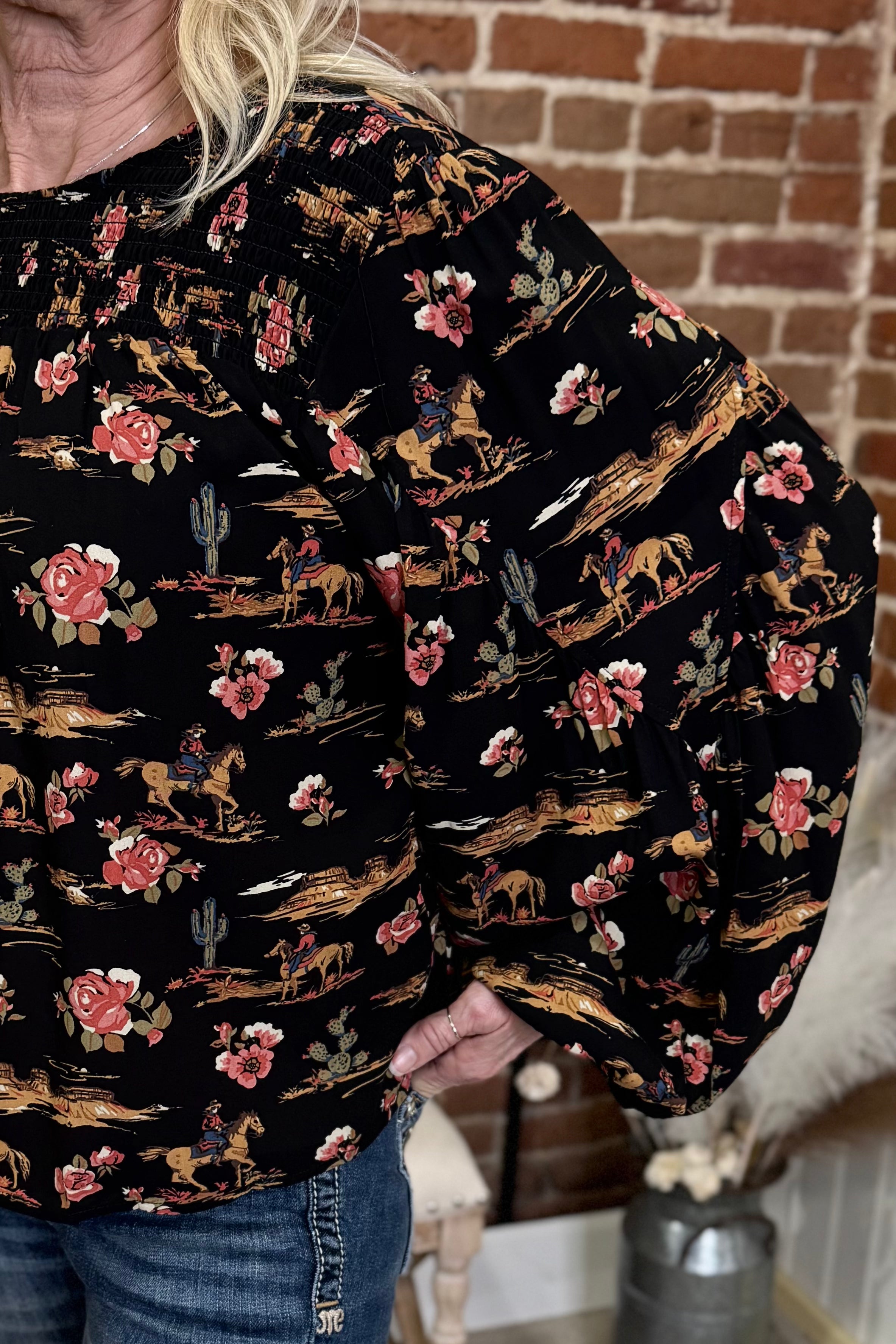 Night Ride Blouse by Stetson-Top-Roper/Stetson-Gallop 'n Glitz- Women's Western Wear Boutique, Located in Grants Pass, Oregon