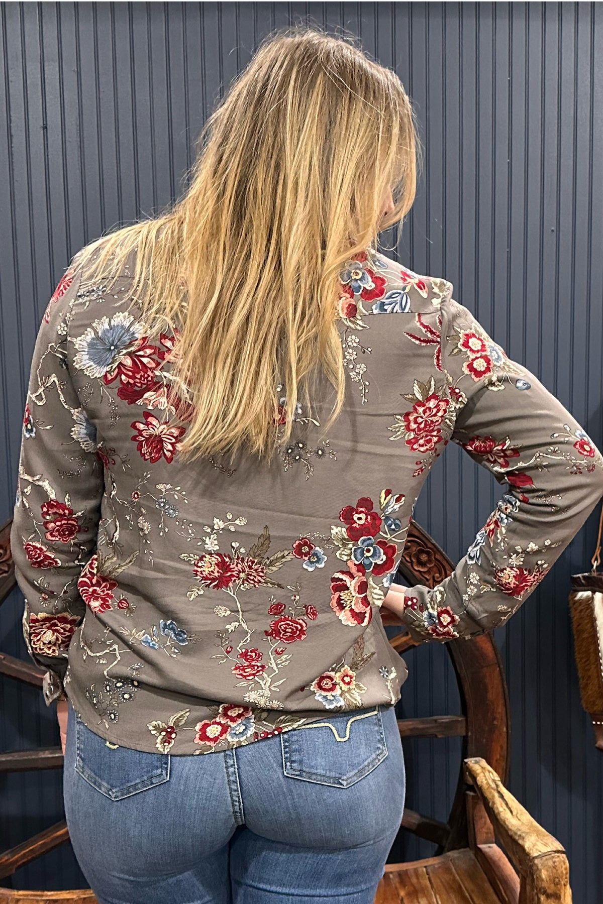 Vintage Tapestry Print L/S Pearl Snap by Stetson-top-Roper/Stetson-Gallop 'n Glitz- Women's Western Wear Boutique, Located in Grants Pass, Oregon