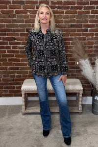 Bandana Nights Western Snap Shirt By Stetson-Top-Roper/Stetson-Gallop 'n Glitz- Women's Western Wear Boutique, Located in Grants Pass, Oregon