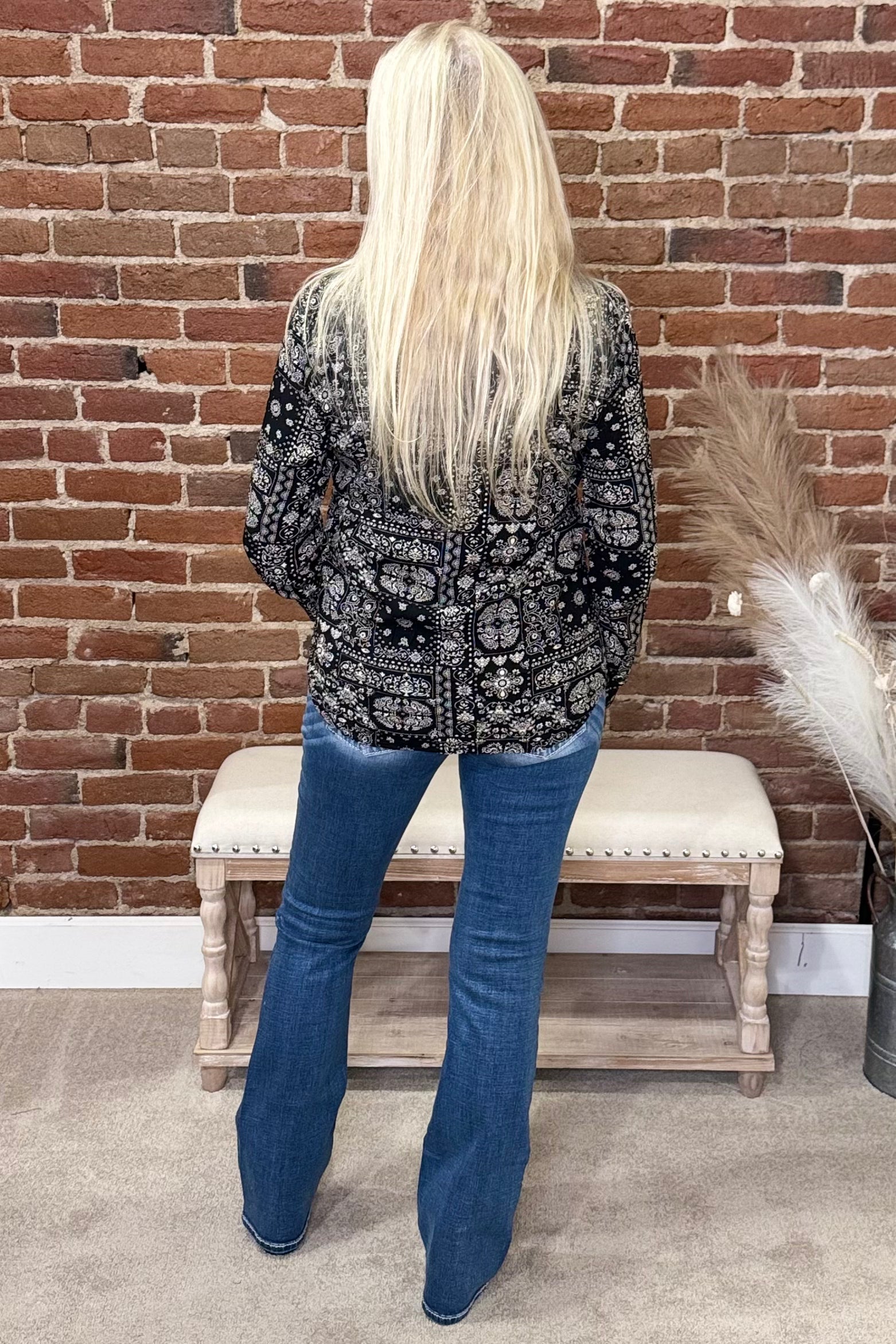 Bandana Nights Western Snap Shirt By Stetson-Top-Roper/Stetson-Gallop 'n Glitz- Women's Western Wear Boutique, Located in Grants Pass, Oregon