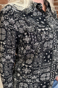 Bandana Nights Western Snap Shirt By Stetson-Top-Roper/Stetson-Gallop 'n Glitz- Women's Western Wear Boutique, Located in Grants Pass, Oregon