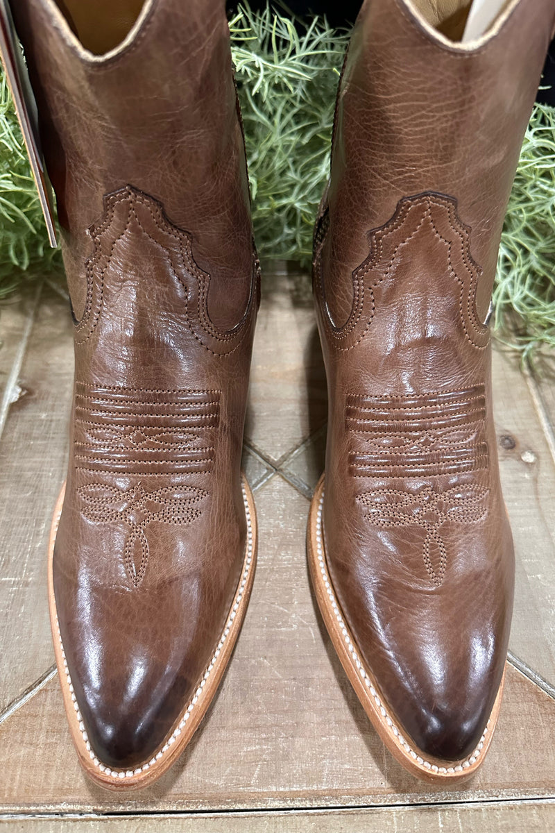 Women's PIPER Brown Leather 7" Boot by Stetson-Women's Boot-Justin Boots-Gallop 'n Glitz- Women's Western Wear Boutique, Located in Grants Pass, Oregon