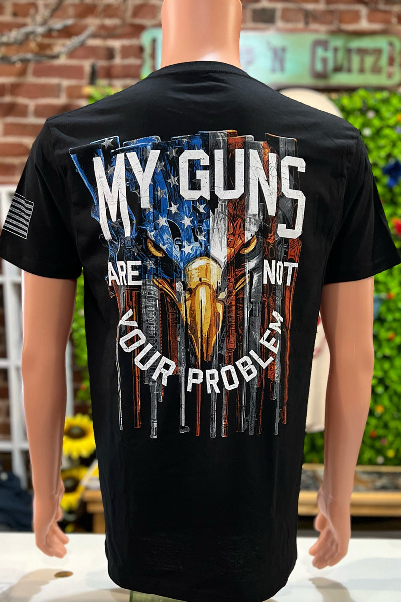 "My Guns" Tee-Men's Graphic Tee-Buck Wear-Gallop 'n Glitz- Women's Western Wear Boutique, Located in Grants Pass, Oregon