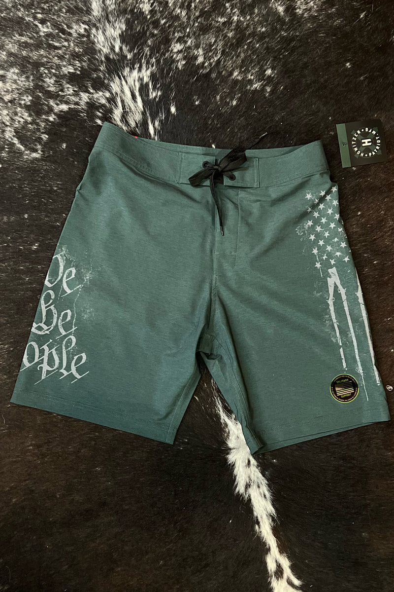 Howitzer Rifle Flag Boardshort-Men's Casual Shorts-Howitzer-Gallop 'n Glitz- Women's Western Wear Boutique, Located in Grants Pass, Oregon