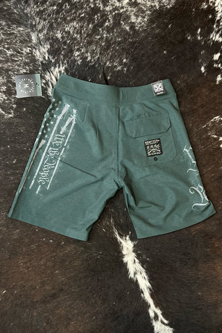 Howitzer Rifle Flag Boardshort-Men's Casual Shorts-Howitzer-Gallop 'n Glitz- Women's Western Wear Boutique, Located in Grants Pass, Oregon