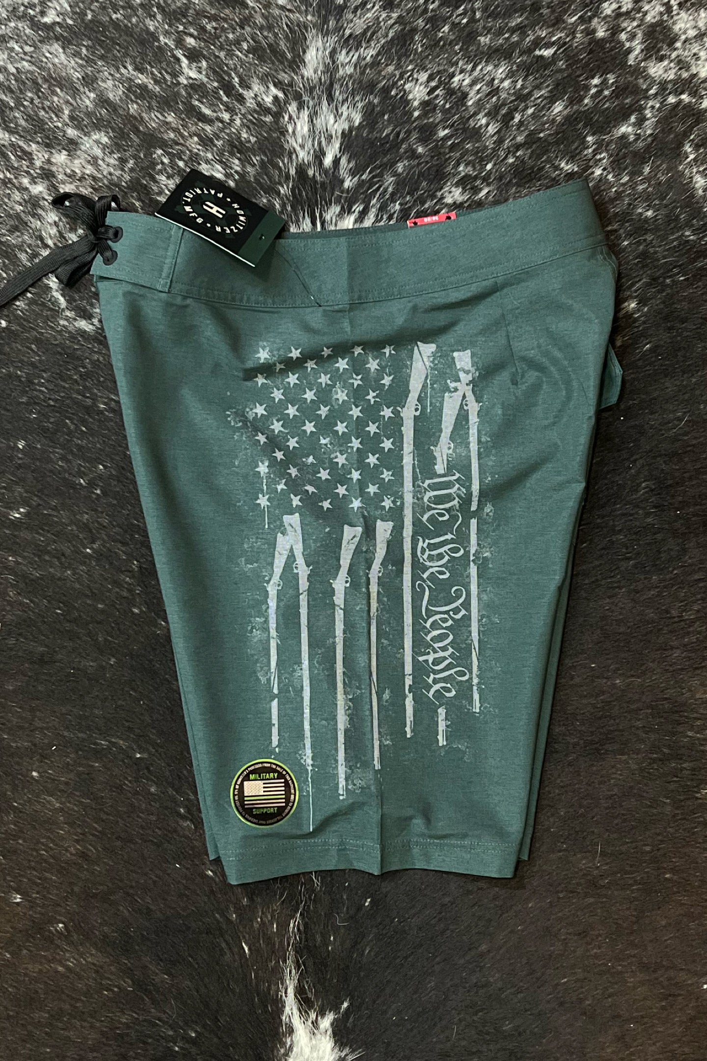 Howitzer Rifle Flag Boardshort-Men's Casual Shorts-Howitzer-Gallop 'n Glitz- Women's Western Wear Boutique, Located in Grants Pass, Oregon