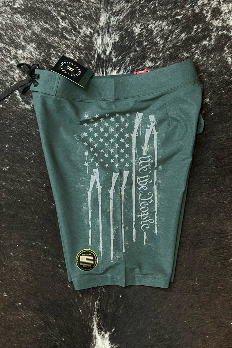Howitzer Rifle Flag Boardshort-Men's Casual Shorts-Howitzer-Gallop 'n Glitz- Women's Western Wear Boutique, Located in Grants Pass, Oregon