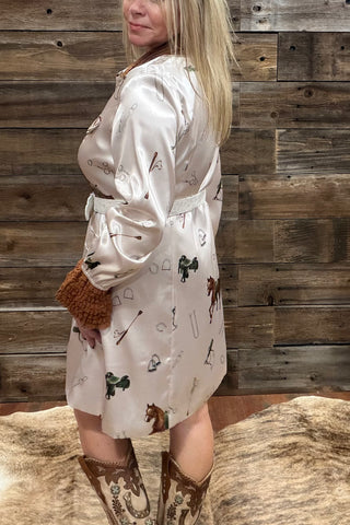 The Equestrian Socialite Dress-Dress-Blue B-Gallop 'n Glitz- Women's Western Wear Boutique, Located in Grants Pass, Oregon