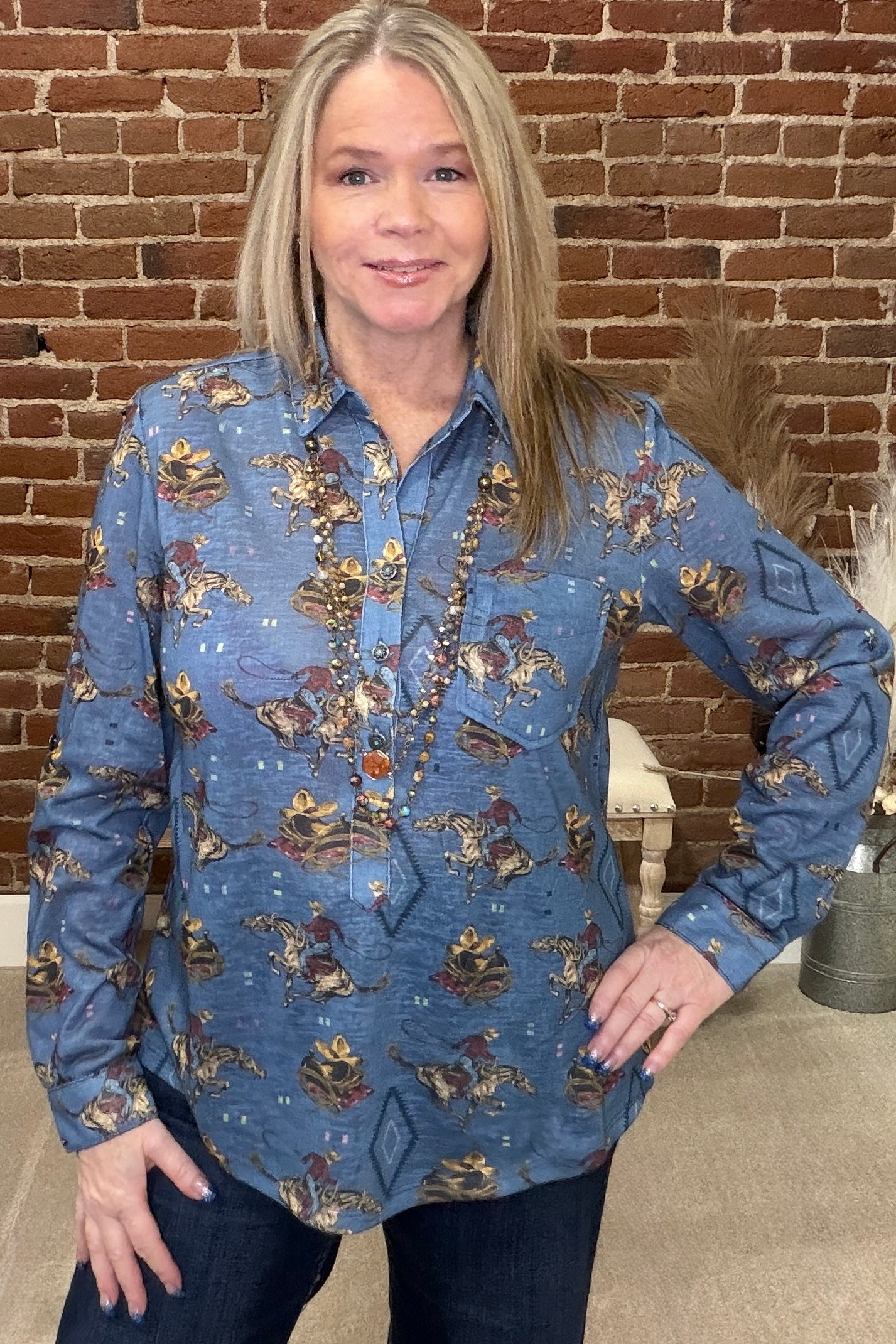 OId Town Shirt by Tasha Polizzi-Top-Tasha Polizzi-Gallop 'n Glitz- Women's Western Wear Boutique, Located in Grants Pass, Oregon