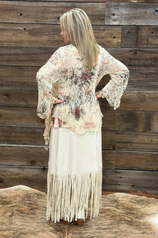 Yuletide n Lace Holiday Cardigan-Cardigan-Origami-Gallop 'n Glitz- Women's Western Wear Boutique, Located in Grants Pass, Oregon