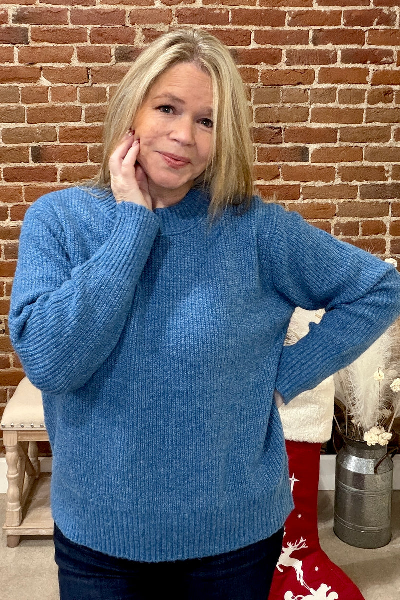 Bluebird Prairie Pullover Sweater-Top-Staccato-Gallop 'n Glitz- Women's Western Wear Boutique, Located in Grants Pass, Oregon
