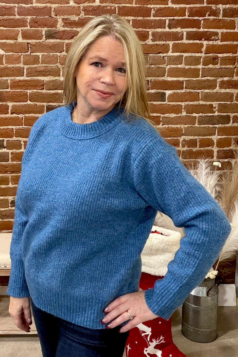 Bluebird Prairie Pullover Sweater-Top-Staccato-Gallop 'n Glitz- Women's Western Wear Boutique, Located in Grants Pass, Oregon