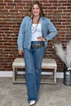 Frontier Blues Denim Shirt by Judy Blue-Outerwear-Judy Blue-Gallop 'n Glitz- Women's Western Wear Boutique, Located in Grants Pass, Oregon
