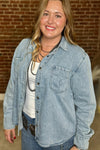 Frontier Blues Denim Shirt by Judy Blue-Outerwear-Judy Blue-Gallop 'n Glitz- Women's Western Wear Boutique, Located in Grants Pass, Oregon