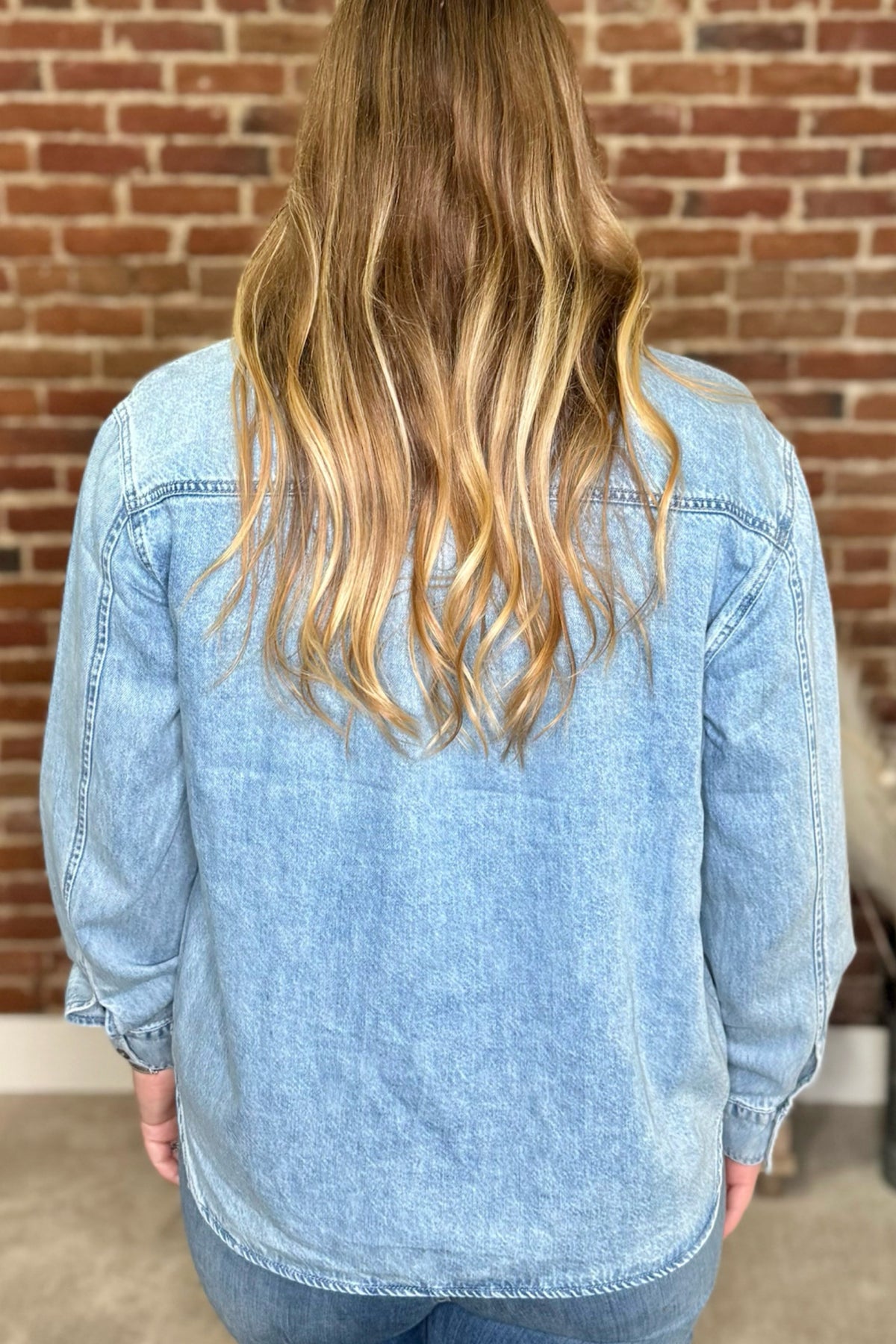 Frontier Blues Denim Shirt by Judy Blue-Outerwear-Judy Blue-Gallop 'n Glitz- Women's Western Wear Boutique, Located in Grants Pass, Oregon