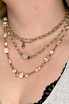 Medina Beige Shell Necklace-Jewelry-Dylan T Designs-Gallop 'n Glitz- Women's Western Wear Boutique, Located in Grants Pass, Oregon