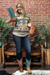 Embellished Southwest Babe Top by Liberty Wear-top-Liberty Wear-Gallop 'n Glitz- Women's Western Wear Boutique, Located in Grants Pass, Oregon