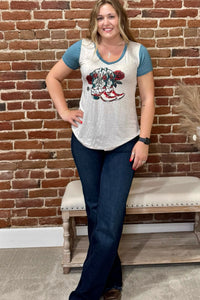 Boots and Spurs T-Shirt by Liberty Wear-T-Shirt-Liberty Wear-Gallop 'n Glitz- Women's Western Wear Boutique, Located in Grants Pass, Oregon