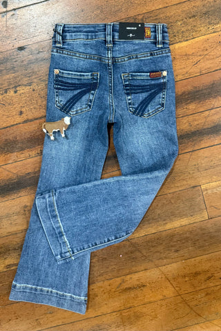 Mini Dojo Authentic Light Youth Trouser Flare By 7 For All Mankind-Girls Flare-7 for all mankind-Gallop 'n Glitz- Women's Western Wear Boutique, Located in Grants Pass, Oregon