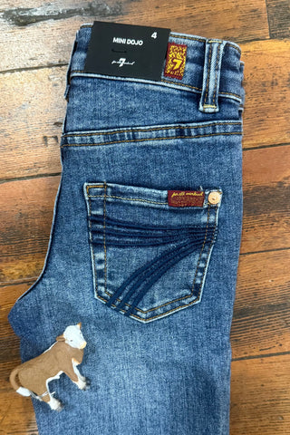 Mini Dojo Authentic Light Youth Trouser Flare By 7 For All Mankind-Girls Flare-7 for all mankind-Gallop 'n Glitz- Women's Western Wear Boutique, Located in Grants Pass, Oregon