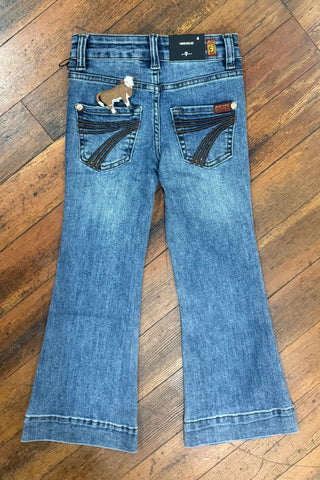 Mini Dojo Luxe Vintage Youth Trouser Flare By 7 For All Mankind-Girls Flare-7 for all mankind-Gallop 'n Glitz- Women's Western Wear Boutique, Located in Grants Pass, Oregon