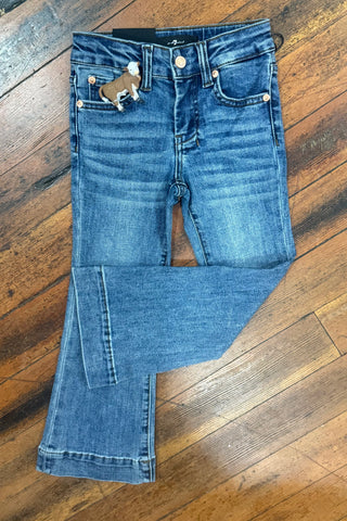 Mini Dojo Luxe Vintage Youth Trouser Flare By 7 For All Mankind-Girls Flare-7 for all mankind-Gallop 'n Glitz- Women's Western Wear Boutique, Located in Grants Pass, Oregon