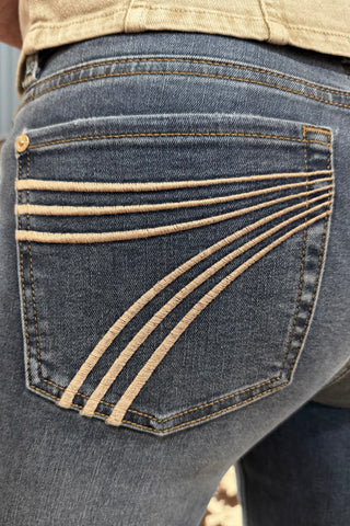 Dojo Trouser Flare By 7 For All Mankind in Gale Denim-Champagne-Flare-7 for all mankind-Gallop 'n Glitz- Women's Western Wear Boutique, Located in Grants Pass, Oregon