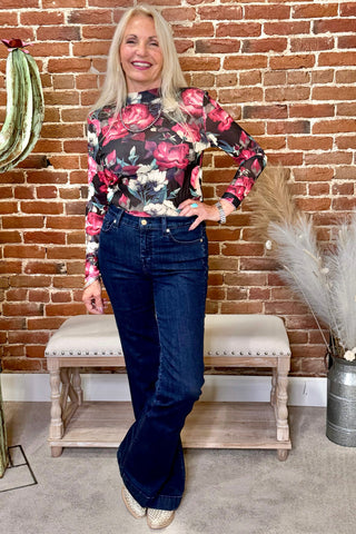 Dojo Trouser Flare By 7 For All Mankind Classical-Pink-Flare-7 for all mankind-Gallop 'n Glitz- Women's Western Wear Boutique, Located in Grants Pass, Oregon