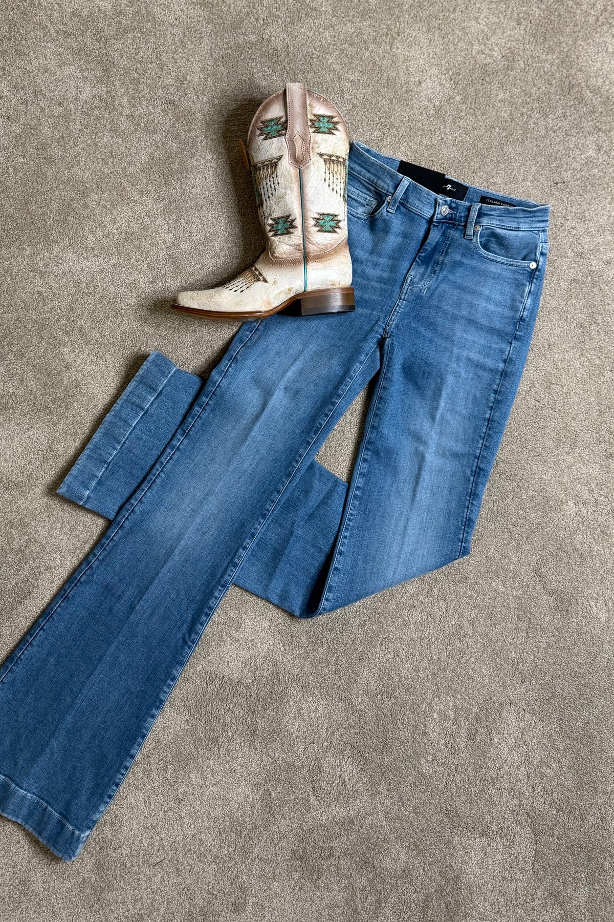 Dojo Iceflow Trouser Flare By 7 For All Mankind-Flare-7 for all mankind-Gallop 'n Glitz- Women's Western Wear Boutique, Located in Grants Pass, Oregon