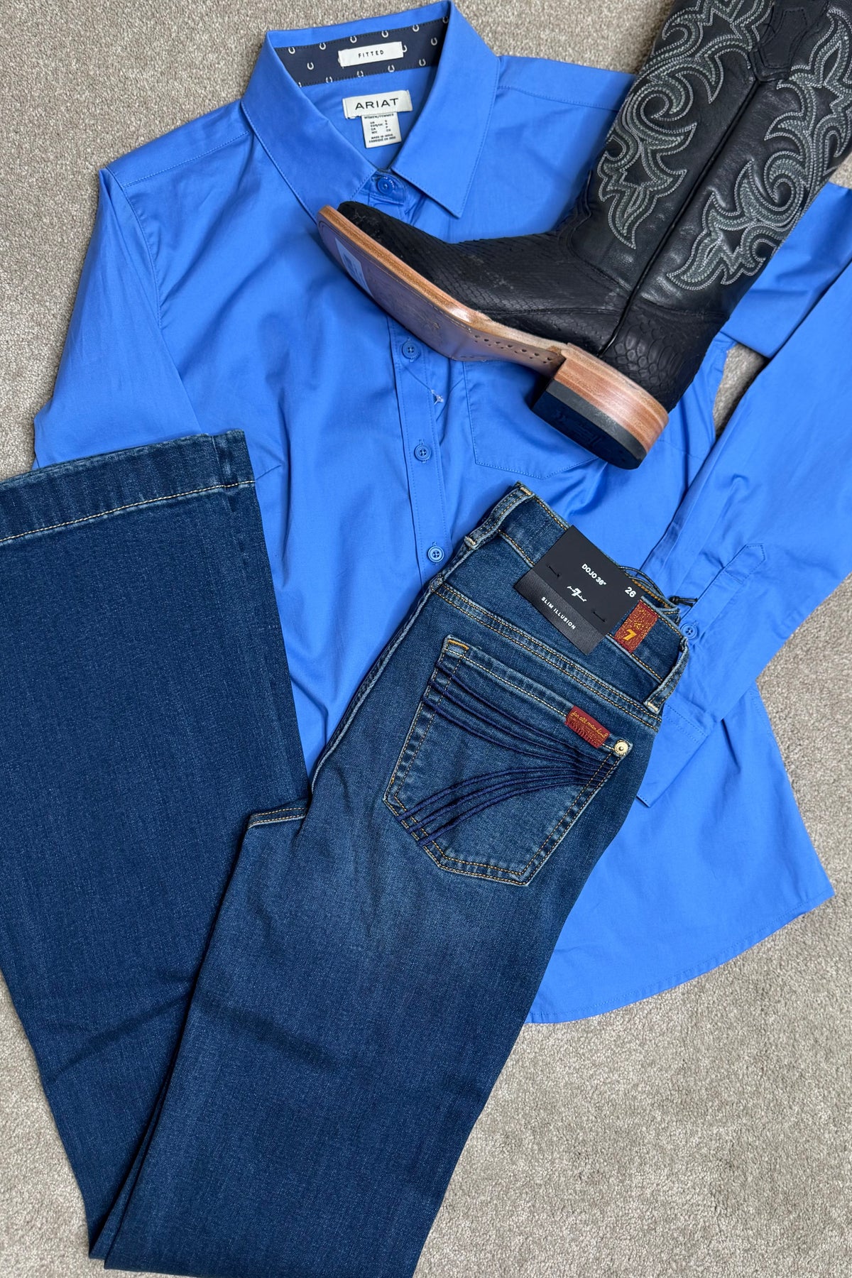 Dojo Melrose Trouser Flare 36" Inseam By 7 For All Mankind-Flare-7 for all mankind-Gallop 'n Glitz- Women's Western Wear Boutique, Located in Grants Pass, Oregon