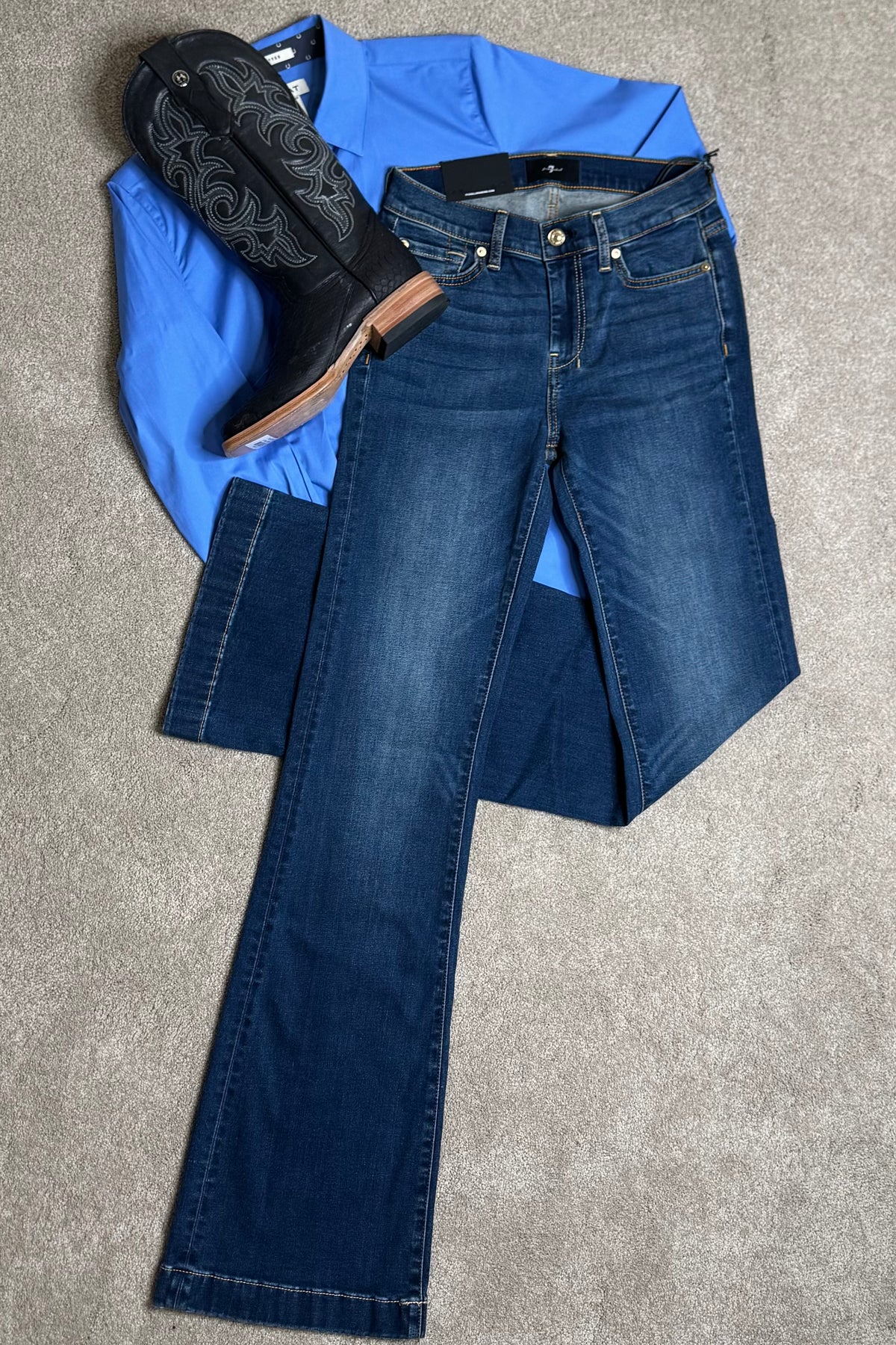 Dojo Melrose Trouser Flare 36" Inseam By 7 For All Mankind-Flare-7 for all mankind-Gallop 'n Glitz- Women's Western Wear Boutique, Located in Grants Pass, Oregon