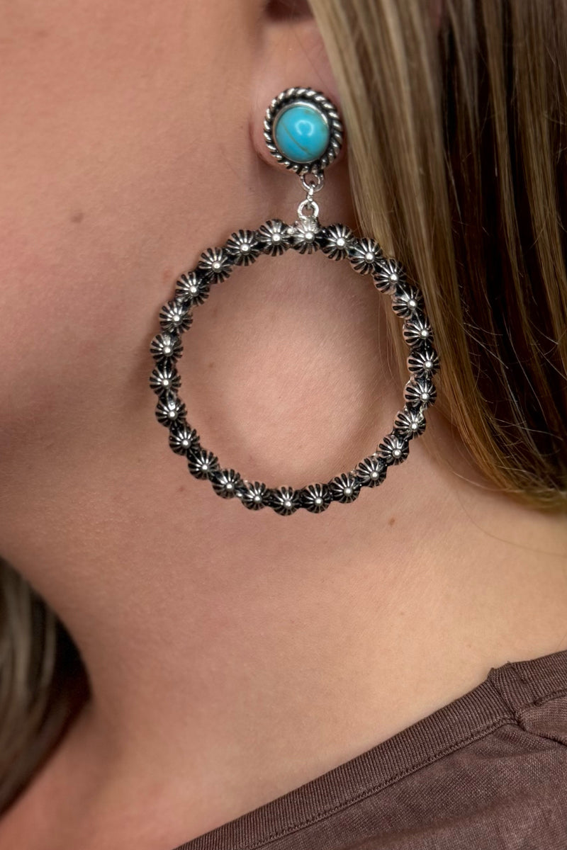 Desert Bloom Concho Earrings-Jewelry-Pink Panache-Gallop 'n Glitz- Women's Western Wear Boutique, Located in Grants Pass, Oregon