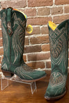 Green and Copper Embroidered Snip Toe Boot by Corral Boots-Women's Boot-Corral Boots-Gallop 'n Glitz- Women's Western Wear Boutique, Located in Grants Pass, Oregon