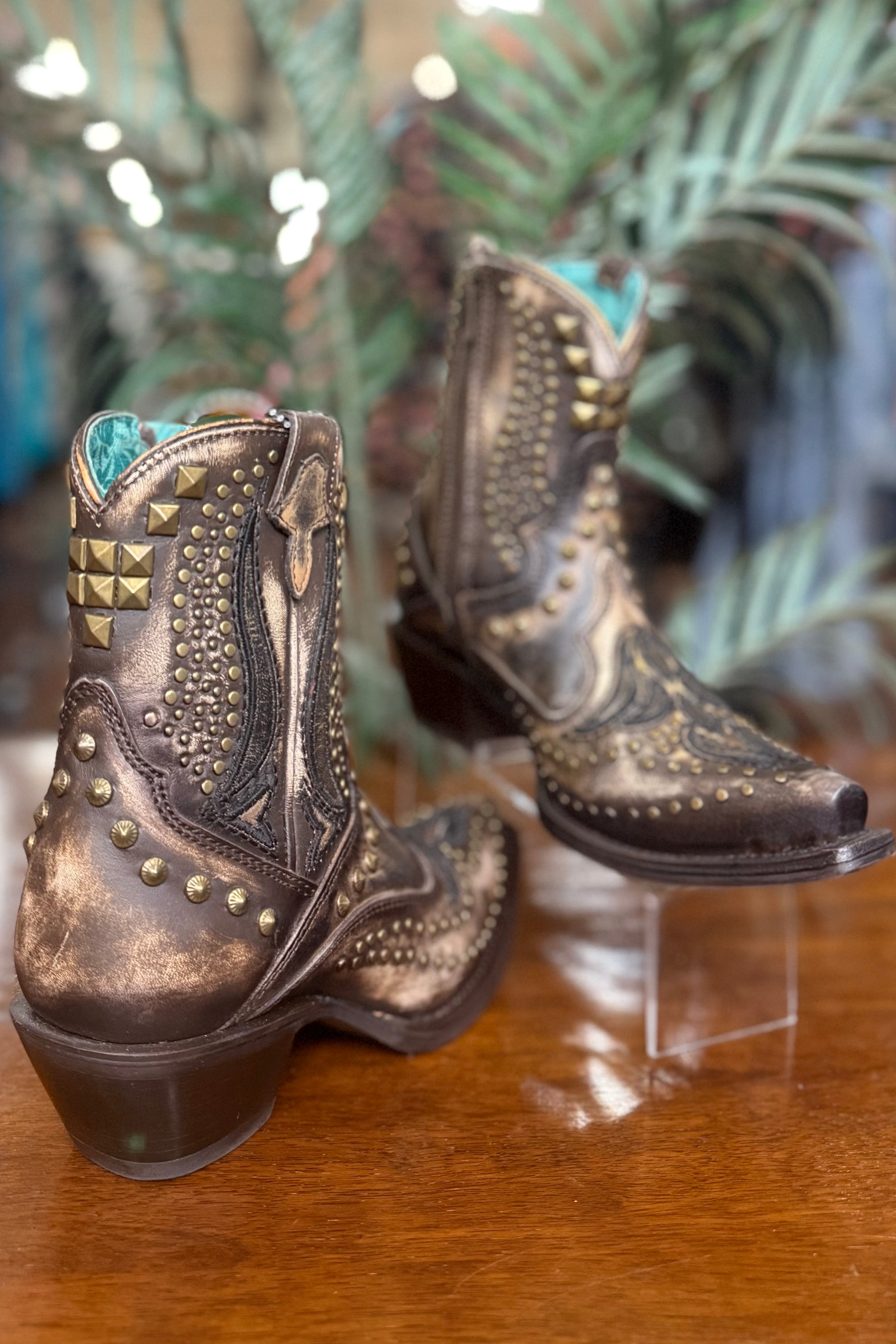 Black and Brown Snip Toe Boot by Corral Boots-Women's Boot-Corral Boots-Gallop 'n Glitz- Women's Western Wear Boutique, Located in Grants Pass, Oregon