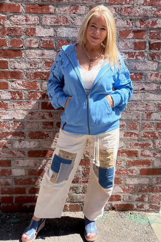 Blueberry Love Story Zip Up Hoodie by Ampersand-Hoodie-Ampersand-Gallop 'n Glitz- Women's Western Wear Boutique, Located in Grants Pass, Oregon