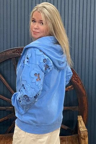 Blueberry Love Story Zip Up Hoodie by Ampersand-Hoodie-Ampersand-Gallop 'n Glitz- Women's Western Wear Boutique, Located in Grants Pass, Oregon