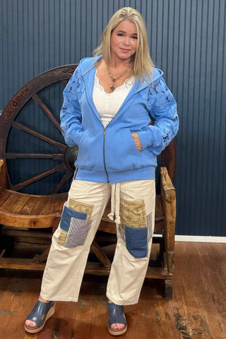 Blueberry Love Story Zip Up Hoodie by Ampersand-Hoodie-Ampersand-Gallop 'n Glitz- Women's Western Wear Boutique, Located in Grants Pass, Oregon