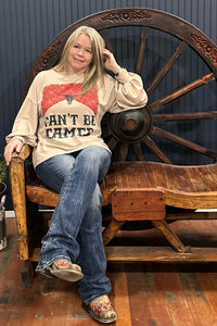 Can't Be Tamed Lightweight Sweatshirt-Graphic Tee-Avery-Gallop 'n Glitz- Women's Western Wear Boutique, Located in Grants Pass, Oregon