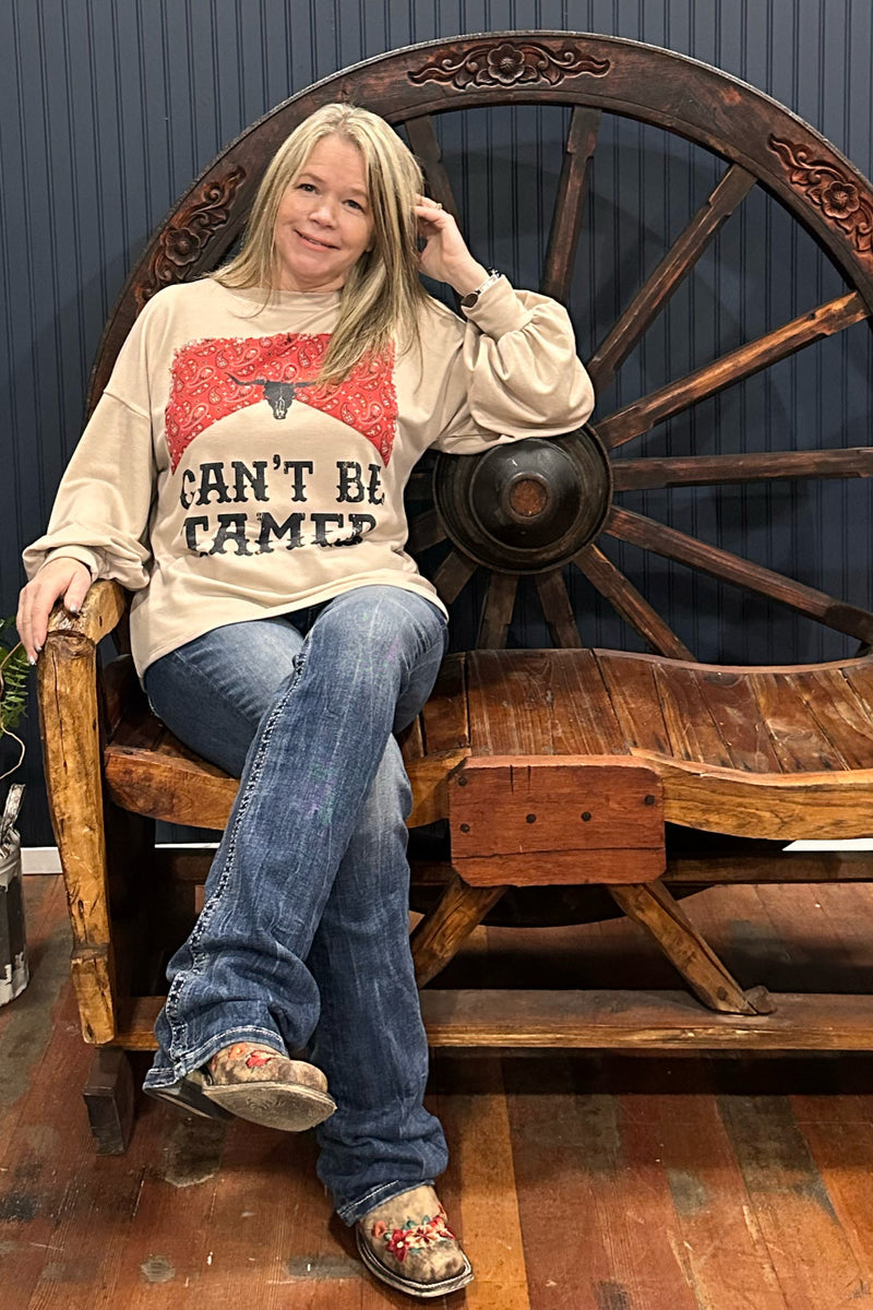 Can't Be Tamed Lightweight Sweatshirt-Graphic Tee-Avery-Gallop 'n Glitz- Women's Western Wear Boutique, Located in Grants Pass, Oregon