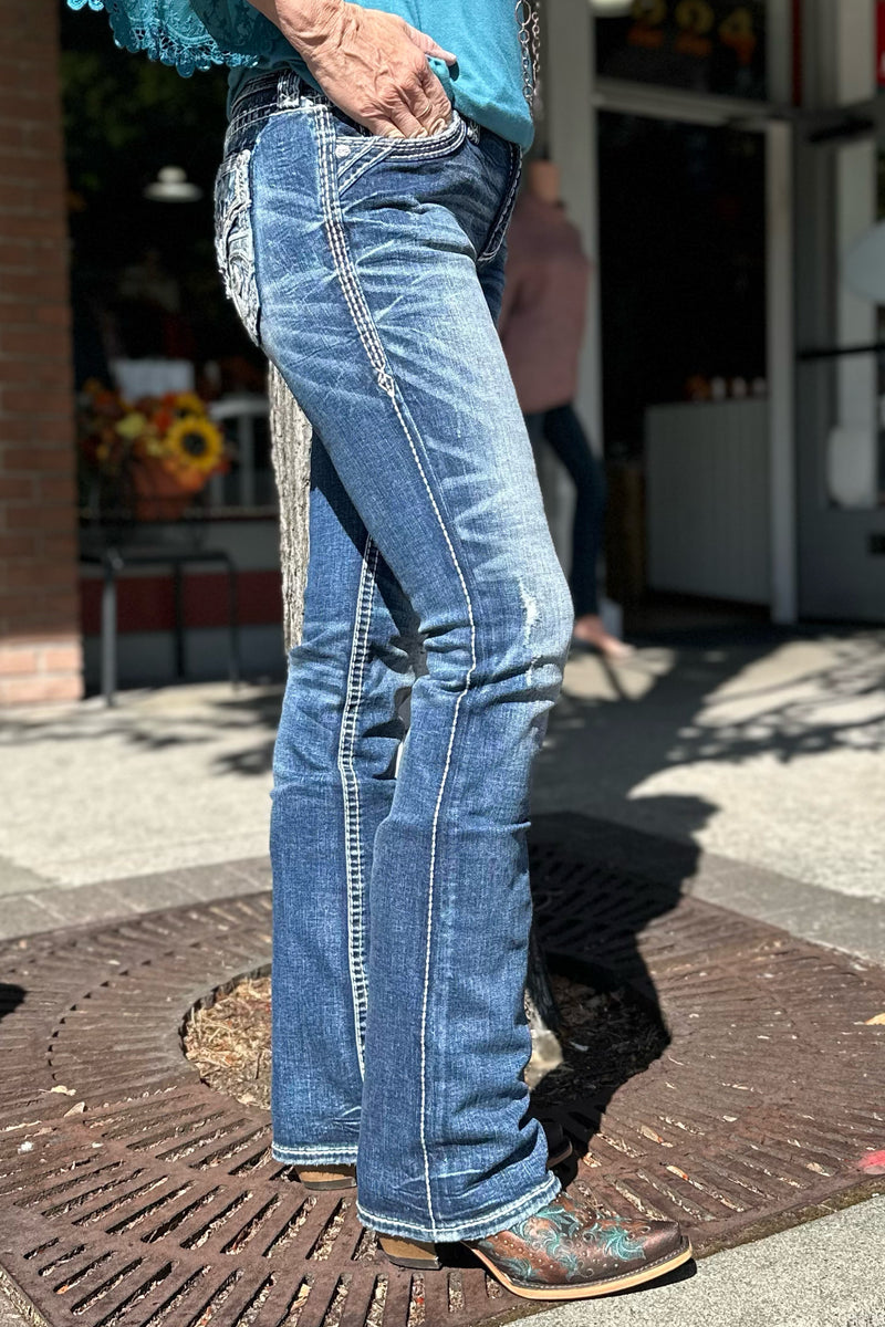 Rock Revival "ALENA" Bootcut Jean-Bootcut-Rock Revival-Gallop 'n Glitz- Women's Western Wear Boutique, Located in Grants Pass, Oregon