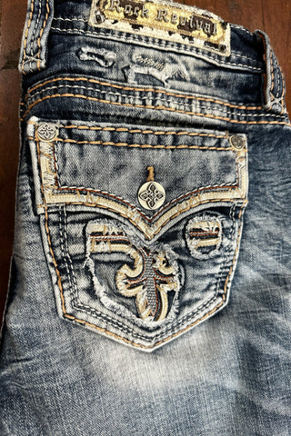 FINAL SALE - Rock Revival ALESAN Skinny Jean-Skinny-Rock Revival-Gallop 'n Glitz- Women's Western Wear Boutique, Located in Grants Pass, Oregon