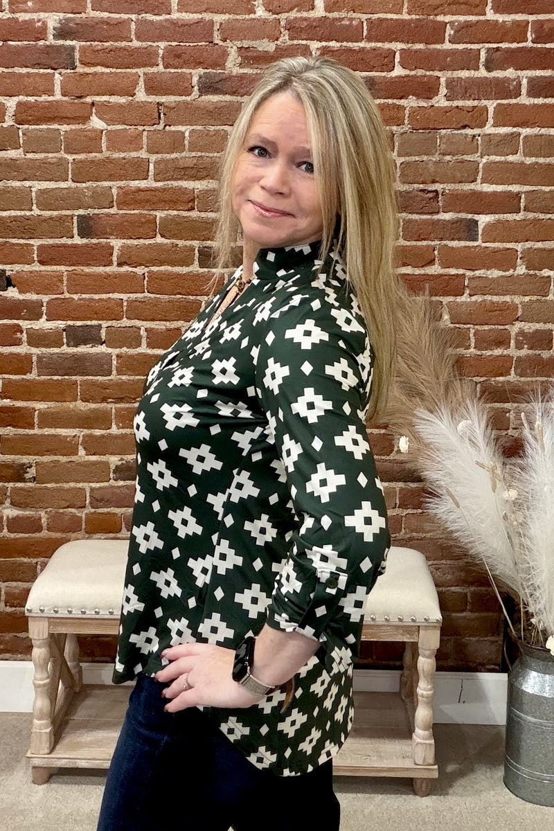 Aztec Pines Top-Top-Sterling Kreek-Gallop 'n Glitz- Women's Western Wear Boutique, Located in Grants Pass, Oregon