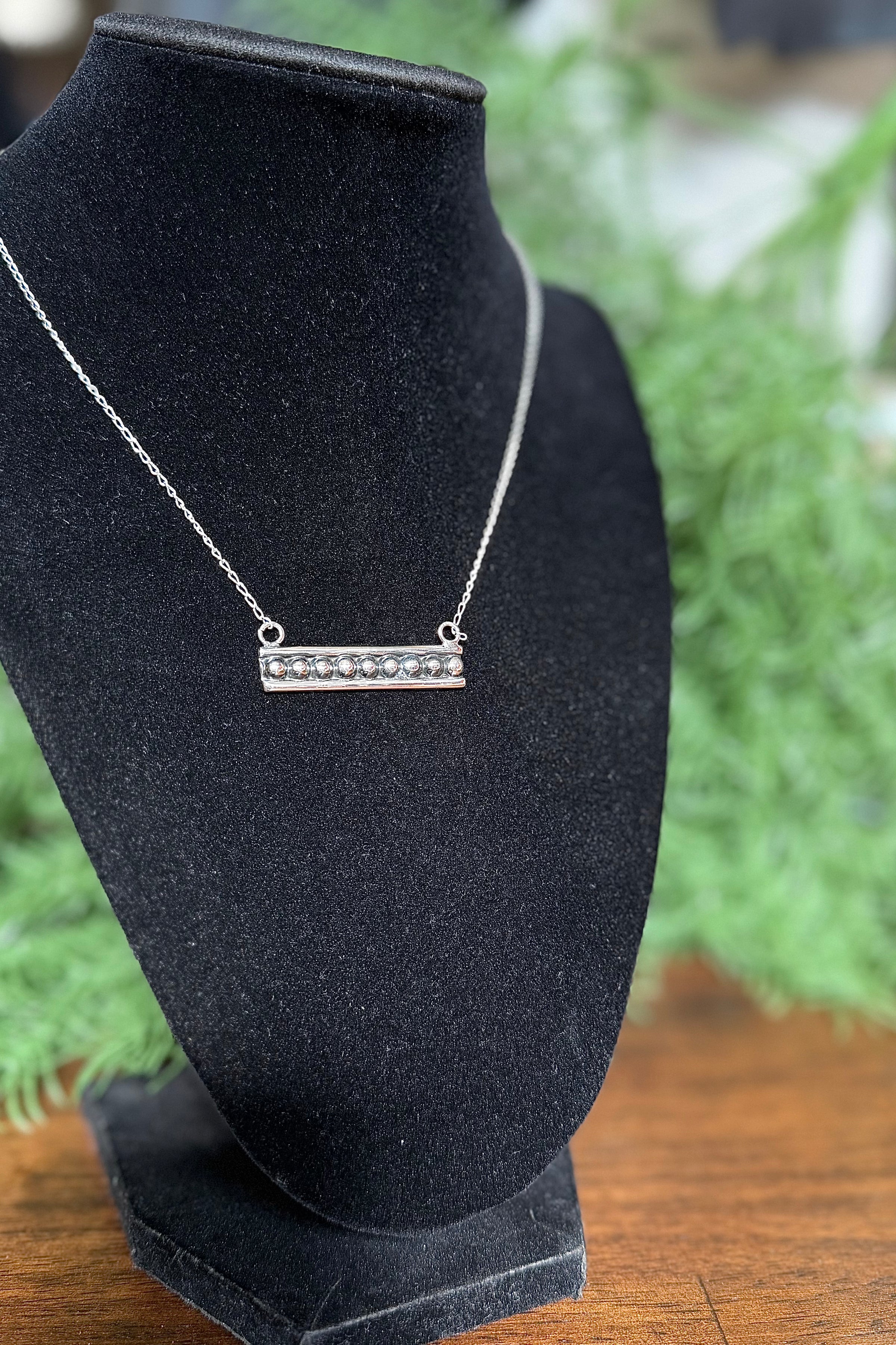 Sterling Silver Ball Bar Necklace-Jewelry-BOHO SOL-Gallop 'n Glitz- Women's Western Wear Boutique, Located in Grants Pass, Oregon